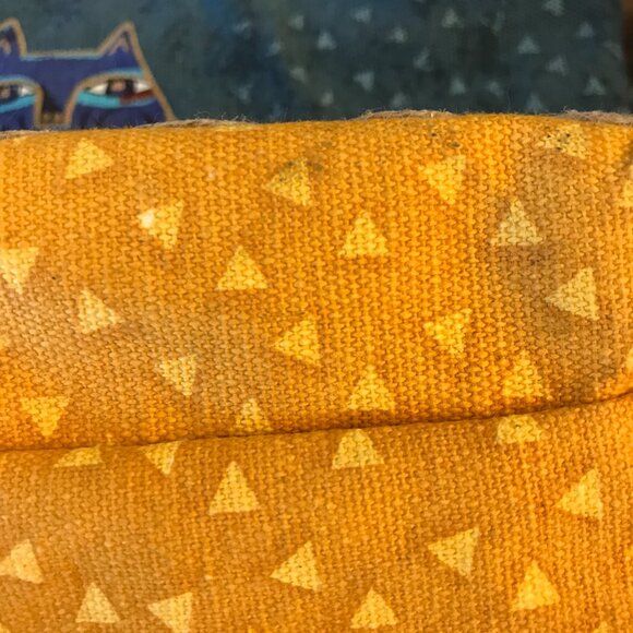 Laurel Burch Cat Blue Green & Yellow Small Mini Handbag Tote Bag & Charm - Picture 8 of 8